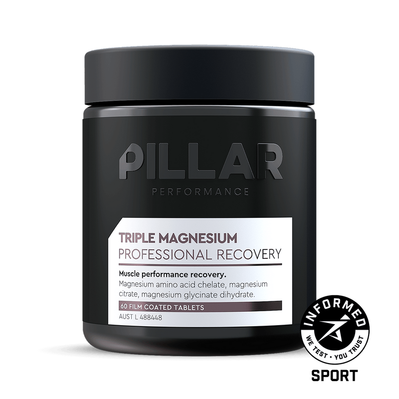 PILLAR Triple Magnesium tablets available at Trademark Performance Elsternwick