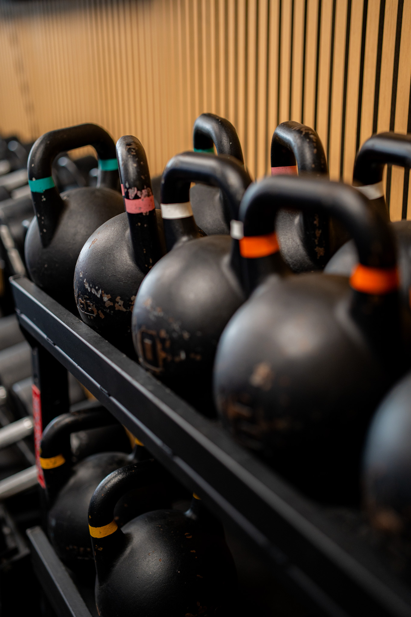 Kettlebell rack at Trademark Performance